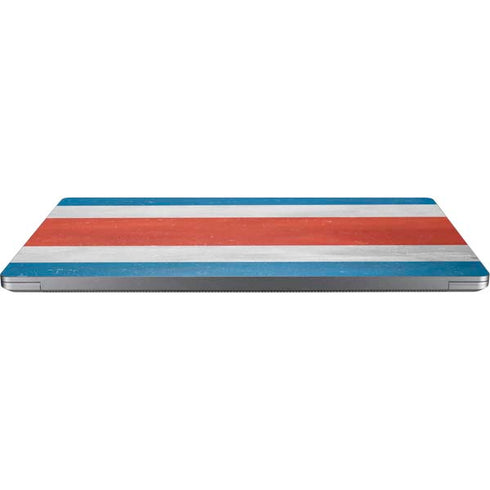 Costa Rican Flag Distressed Laptop Skins